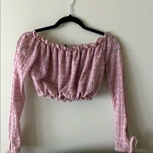 Cropped off the shoulder blouse